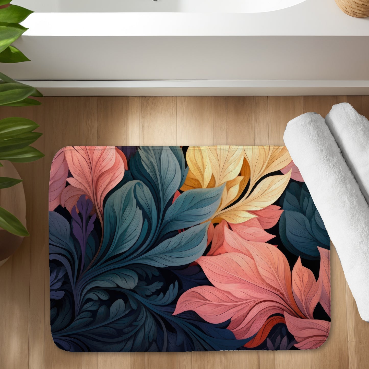 Pastel bloom - 17"x24" Bath mat