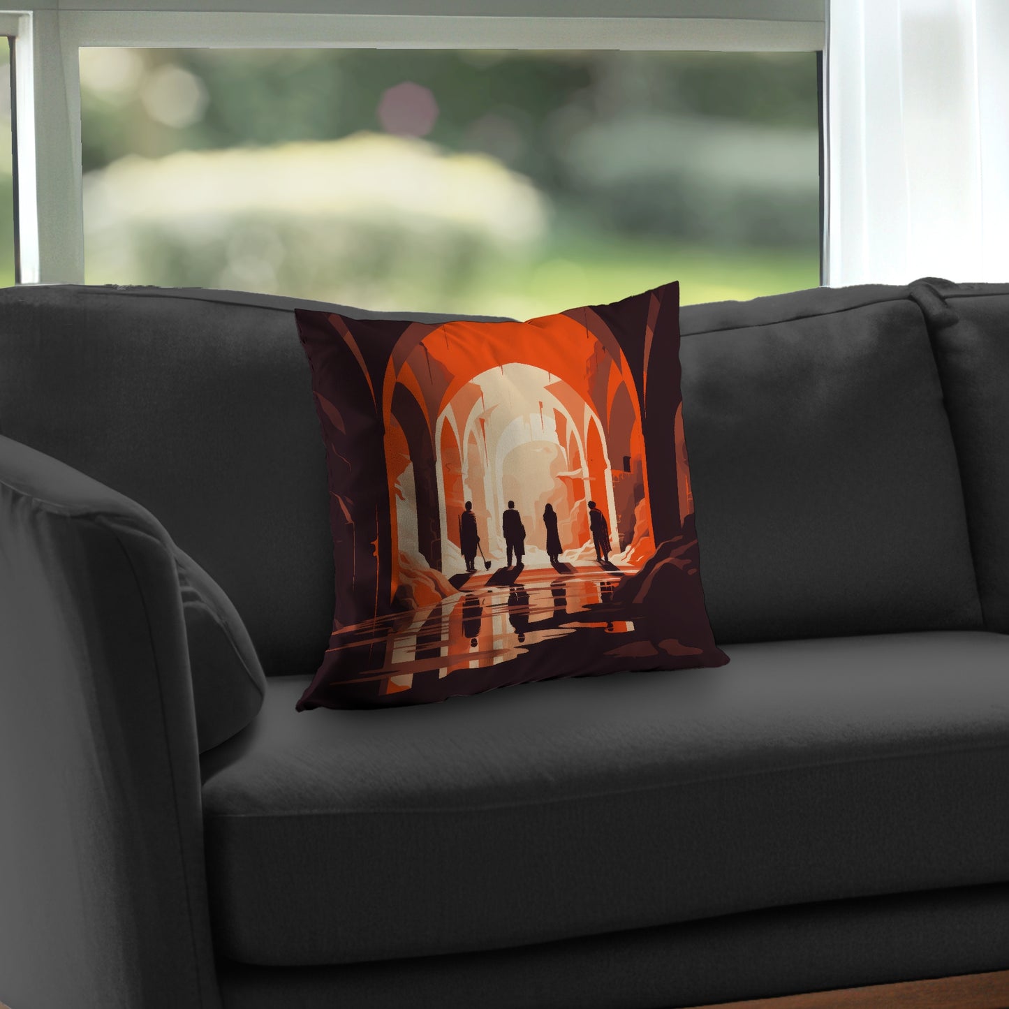 Faith Restored Orange Poly Twill Throw Pillow - Home Decor Insert