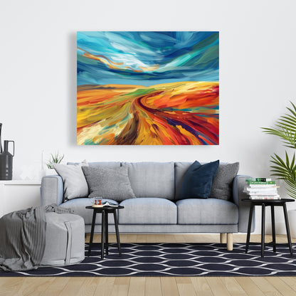 Land flow - 32"x32" Canvas