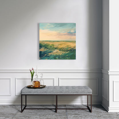 Evening in the field - 32"x32" Canvas