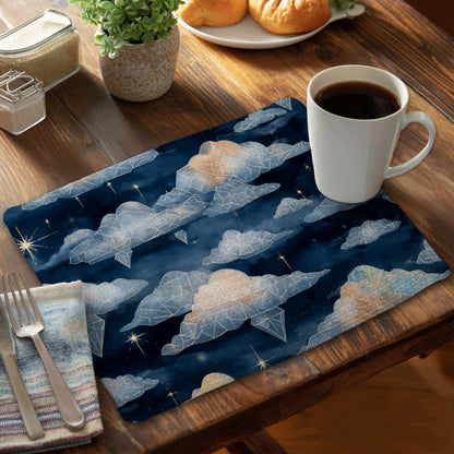 Nappe tressée nuages de cristal célestes pour la décoration intérieure