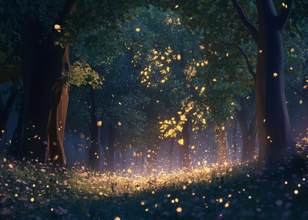 Glowing Leaves - Gold Indoor/Outdoor Door Mat | Home Decor