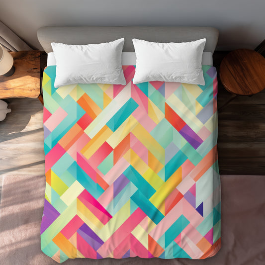 Stripe Harmony Orange Duvet Cover - Stylish Home Decor
