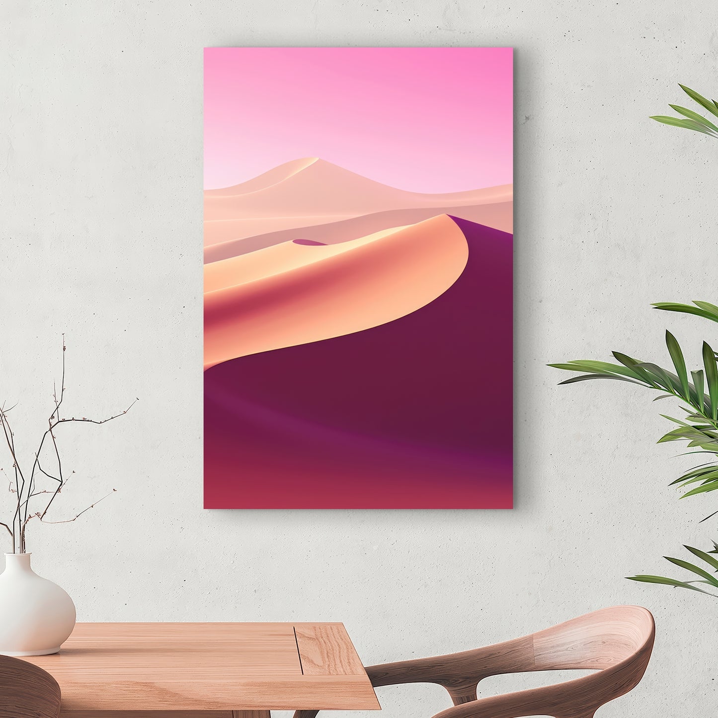 Calm Dunes - White Canvas Art for Elegant Home Decor