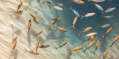 Away from the sand - White Desk Mat for Home Decor