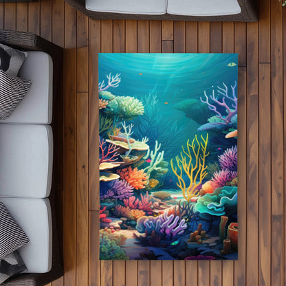 Filled with life Orange Outdoor Area Rug | Home Decor Essentials