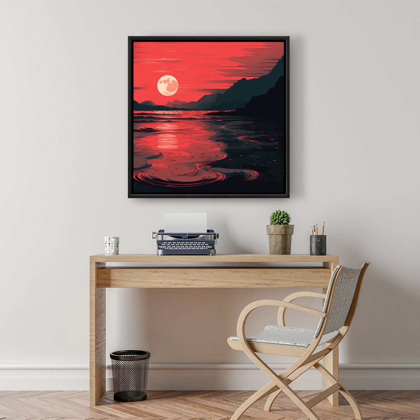 Bloody tides - 36"x36" Framed canvas