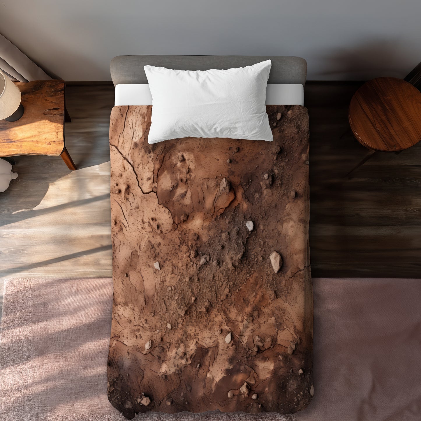 Mud and Stones Gray Duvet Cover - Stylish Home Decor