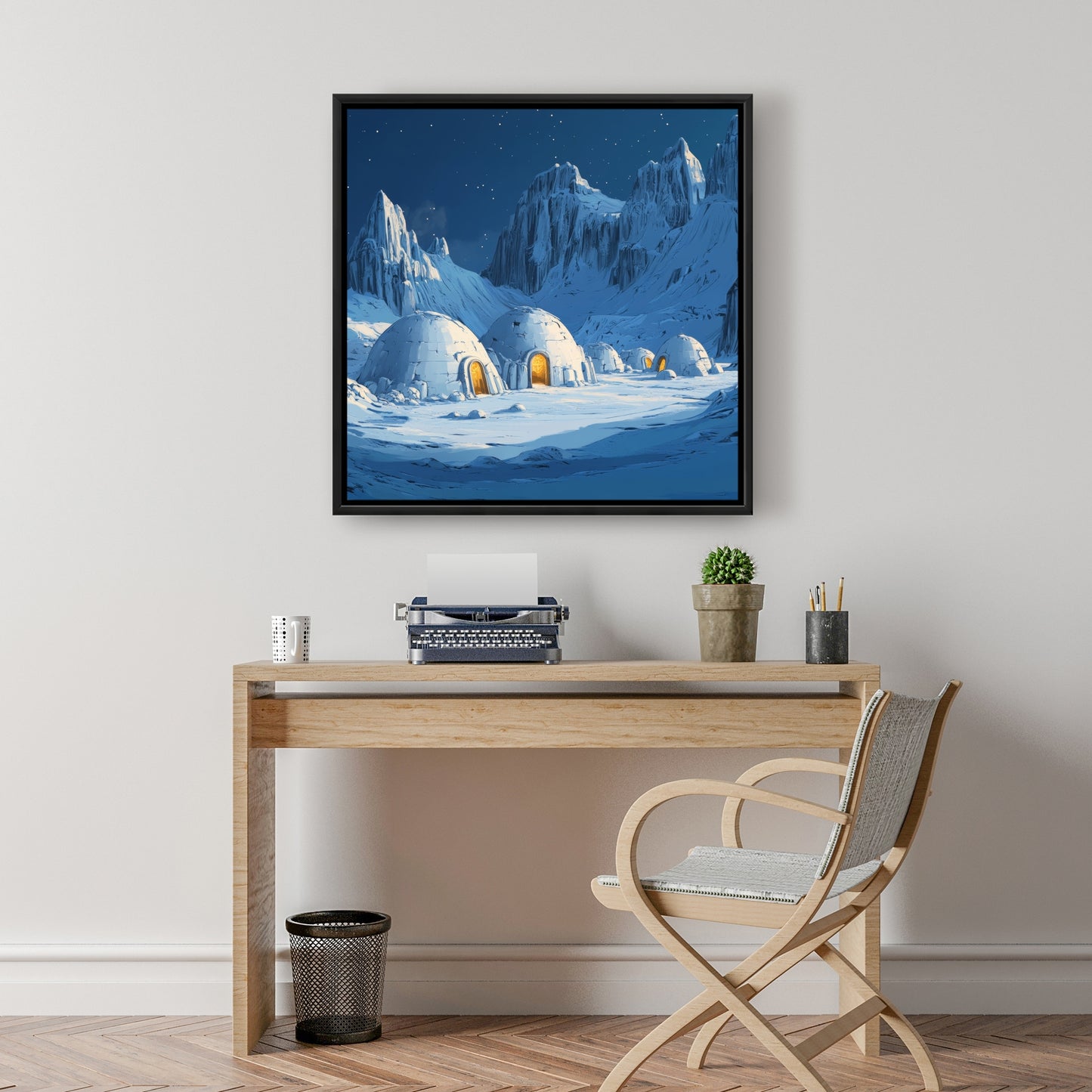 Ice cold - 36"x36" Framed canvas