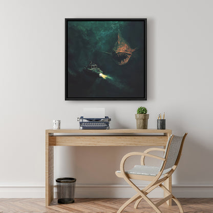 Depths - 36"x36" Framed canvas