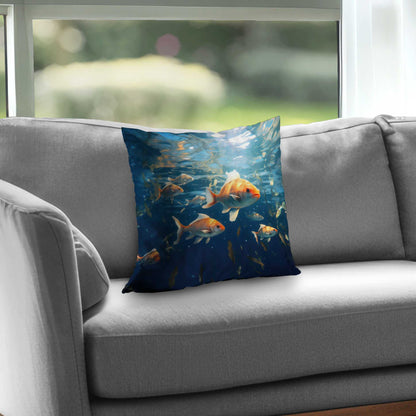 Coussin décoratif en sergé de polyester fluide - Décoration intérieure élégante