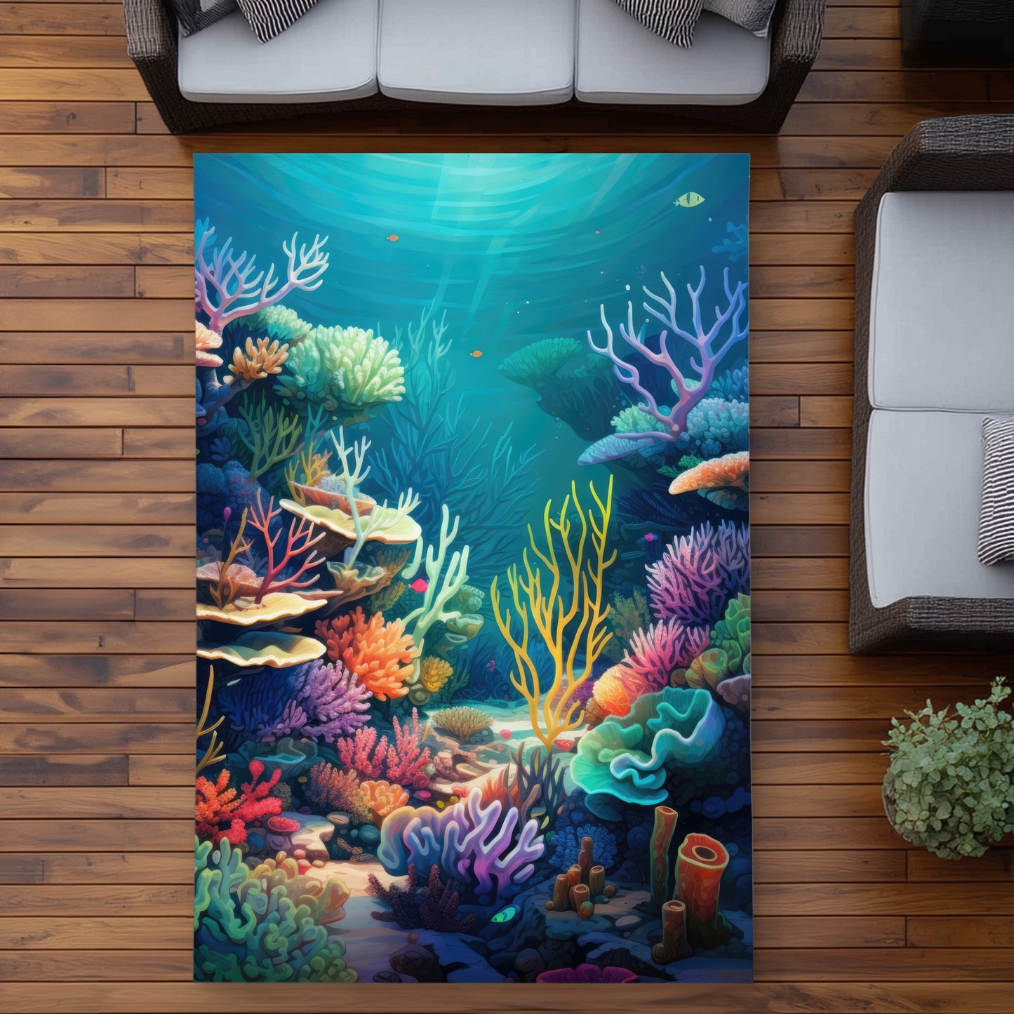 Filled with life Orange Outdoor Area Rug | Home Decor Essentials