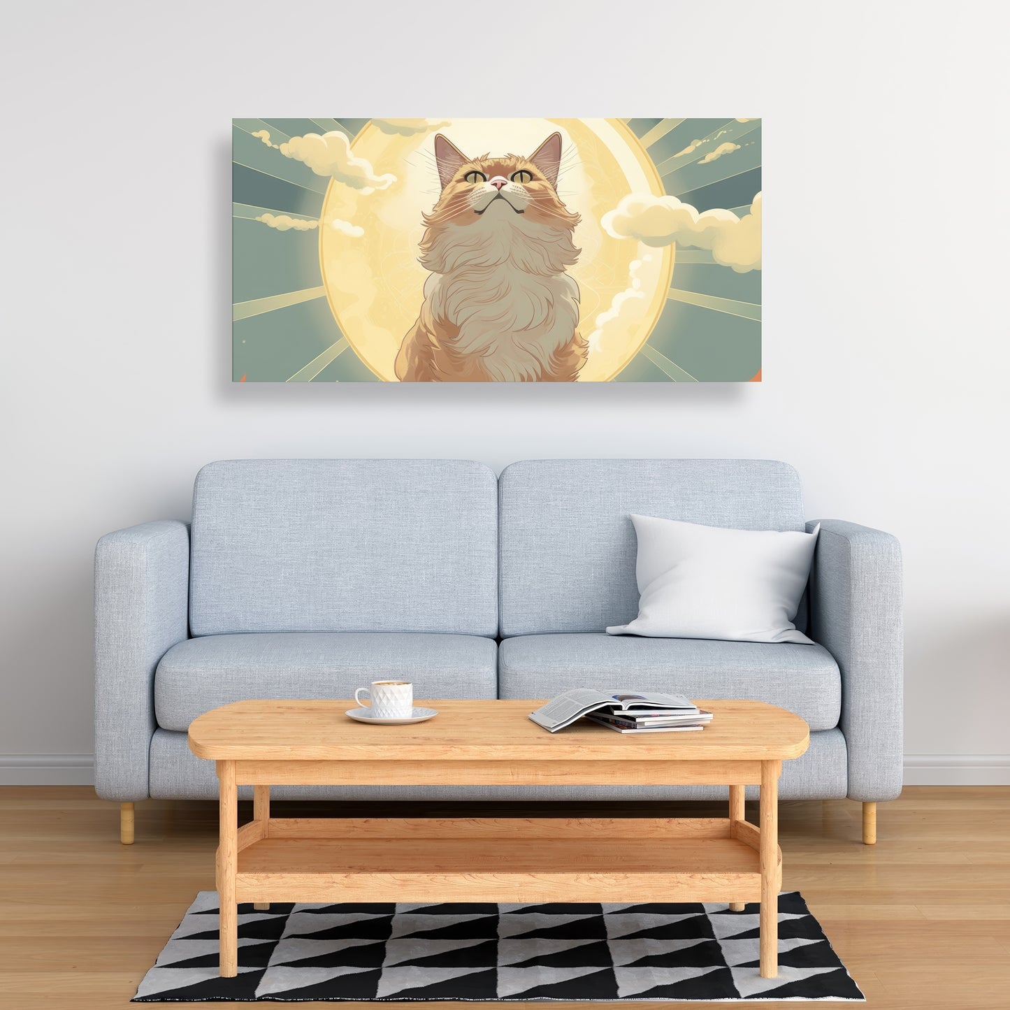 Moewing Above - Blue Canvas Art for Home Decor | Stylish Design