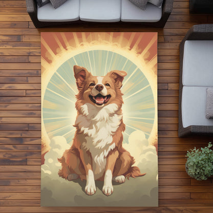Pats and Smiles Brown Outdoor Area Rug for Home Decor