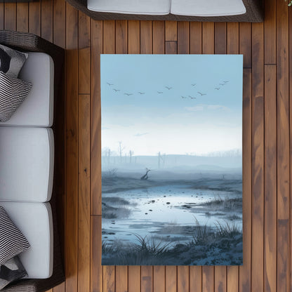Swampy Lands - Black Outdoor Area Rug for Home Decor