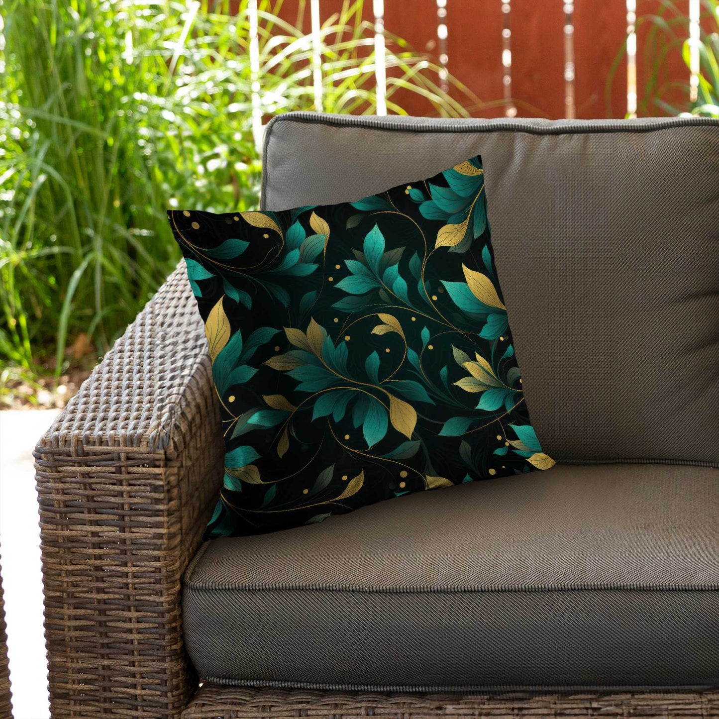 Twirling Twigs Turquoise Poly Twill Throw Pillow Insert |