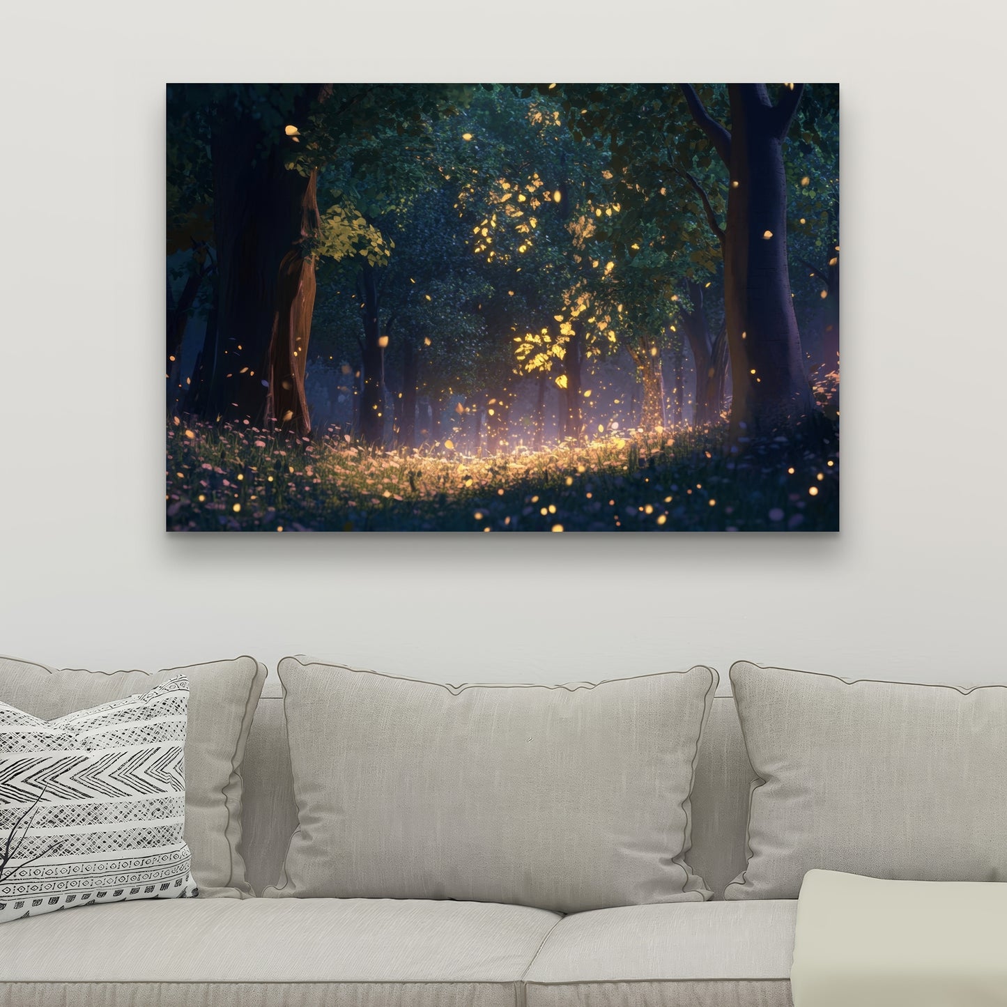 Glowing leaves - 32"x32" Canvas