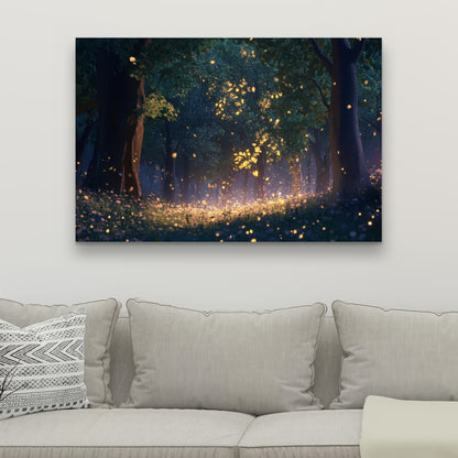 Glowing leaves - 32"x32" Canvas