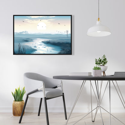 The Marsh - Beige Framed Canvas for Elegant Home Decor