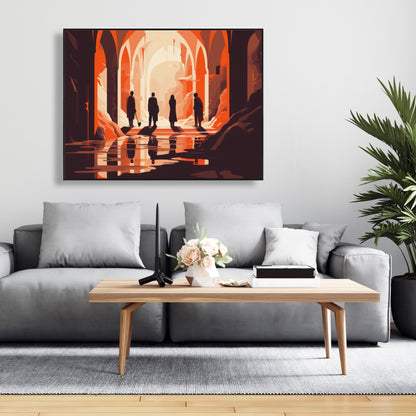 Faith Restored Beige Framed Canvas | Elegant Home Decor