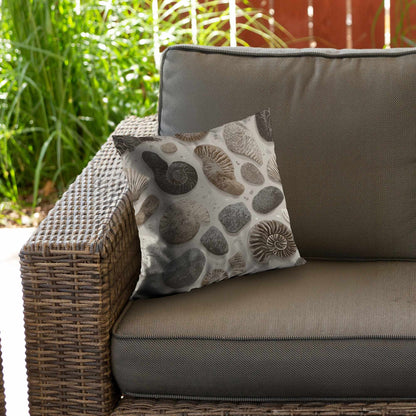 Timeless Fossil Flow Poly Twill Throw Pillow - Home Decor