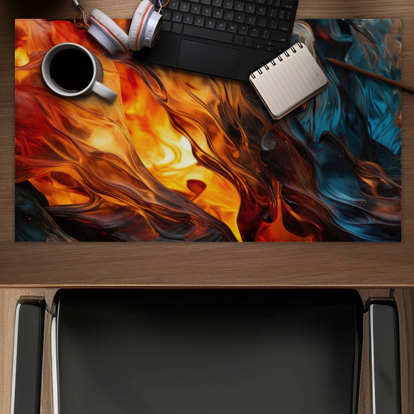 Crystallized fire - Desk mat - Print on demand