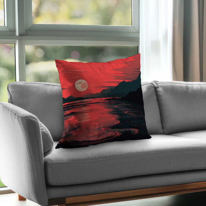 Coussin décoratif en sergé de polyester Bloody Tides | Accessoire de décoration intérieure