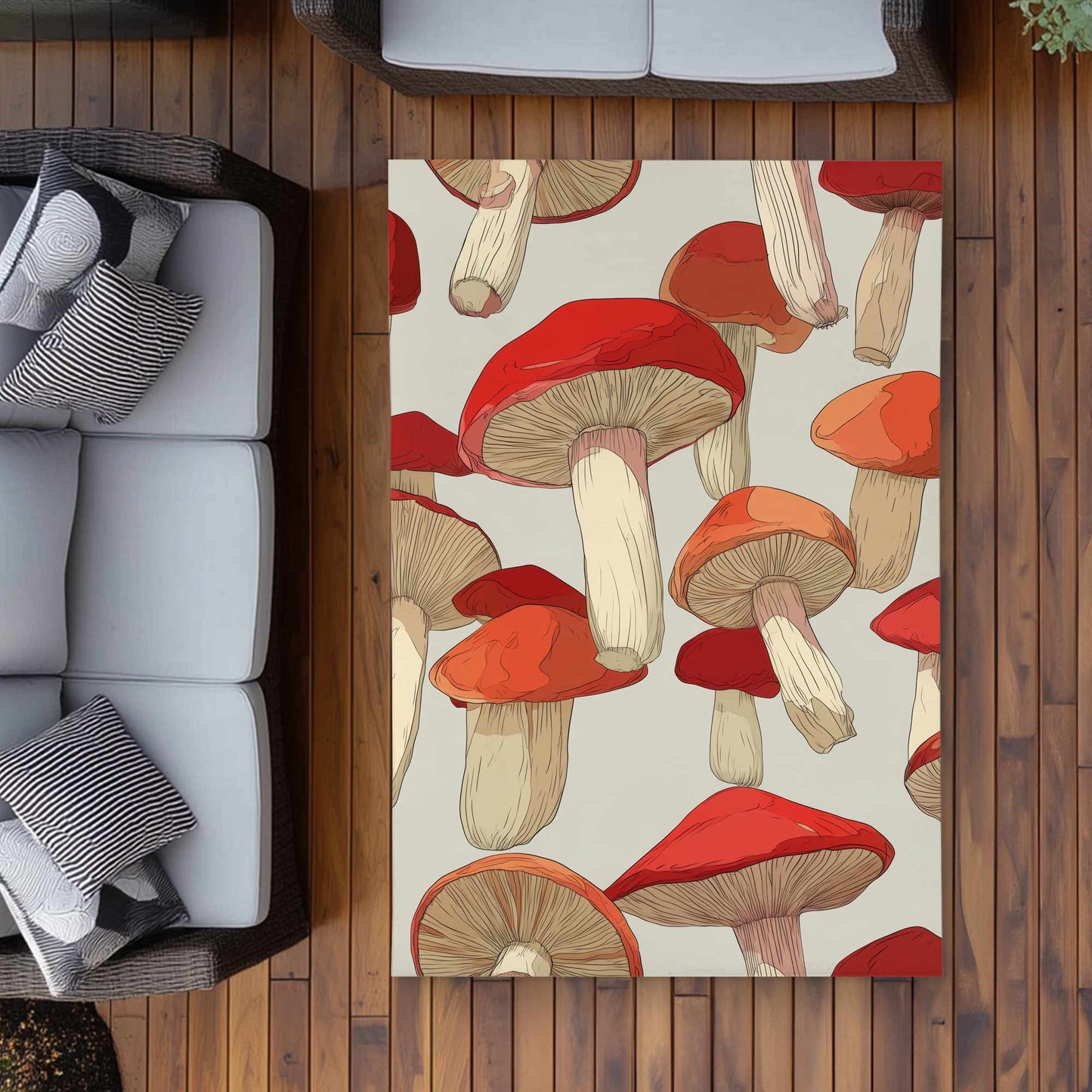 Tapis d'extérieur Crimson Cap Dance | Décoration élégante