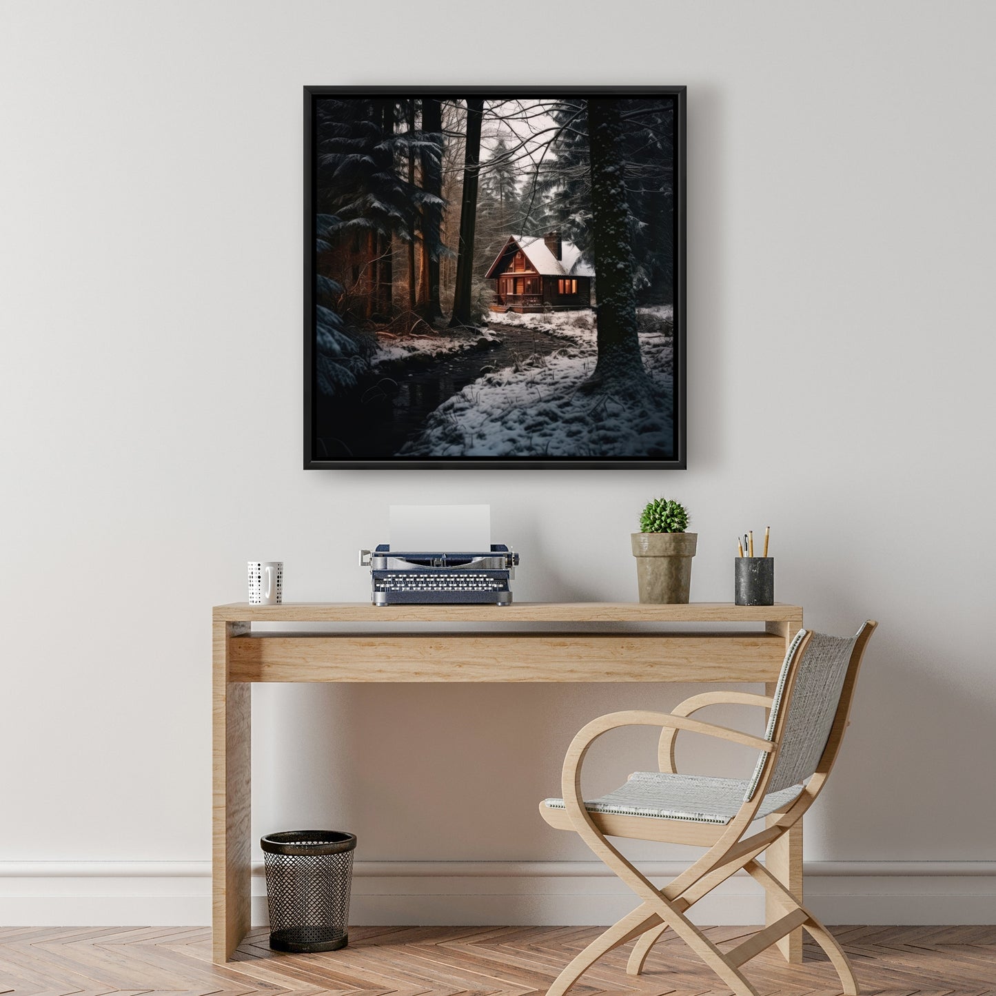 By the river - 36"x36" Framed canvas