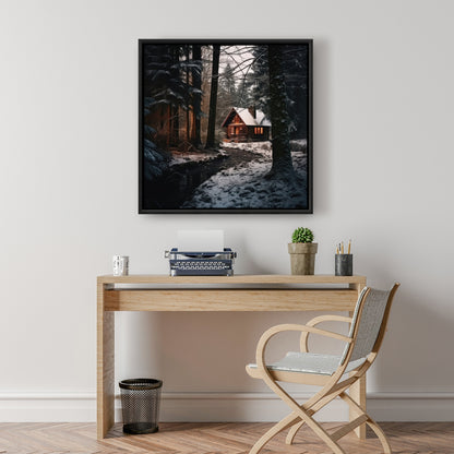 By the river - 36"x36" Framed canvas