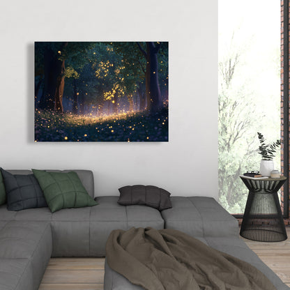 Glowing leaves - 32"x32" Canvas