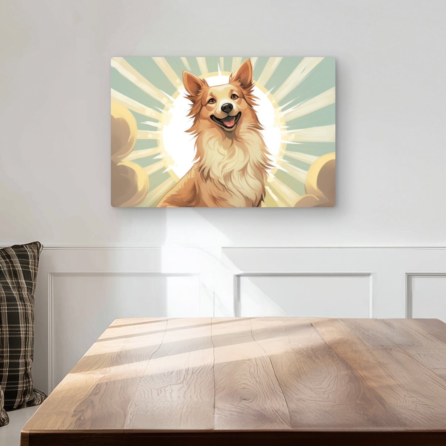 Who's a good boy - Turquoise Metal Print for Home Decor