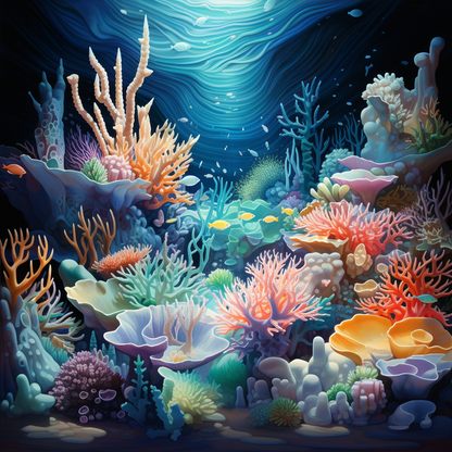 The Reef - Orange Canvas Art for Home Decor | Stylish Accent