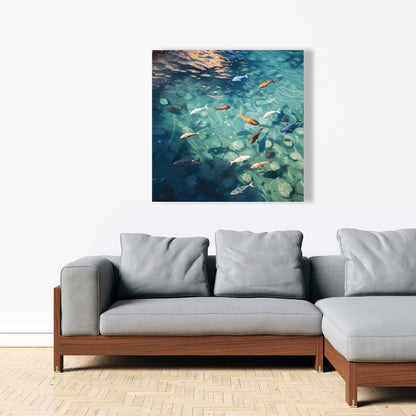 Caustic fish - 32"x32" Canvas