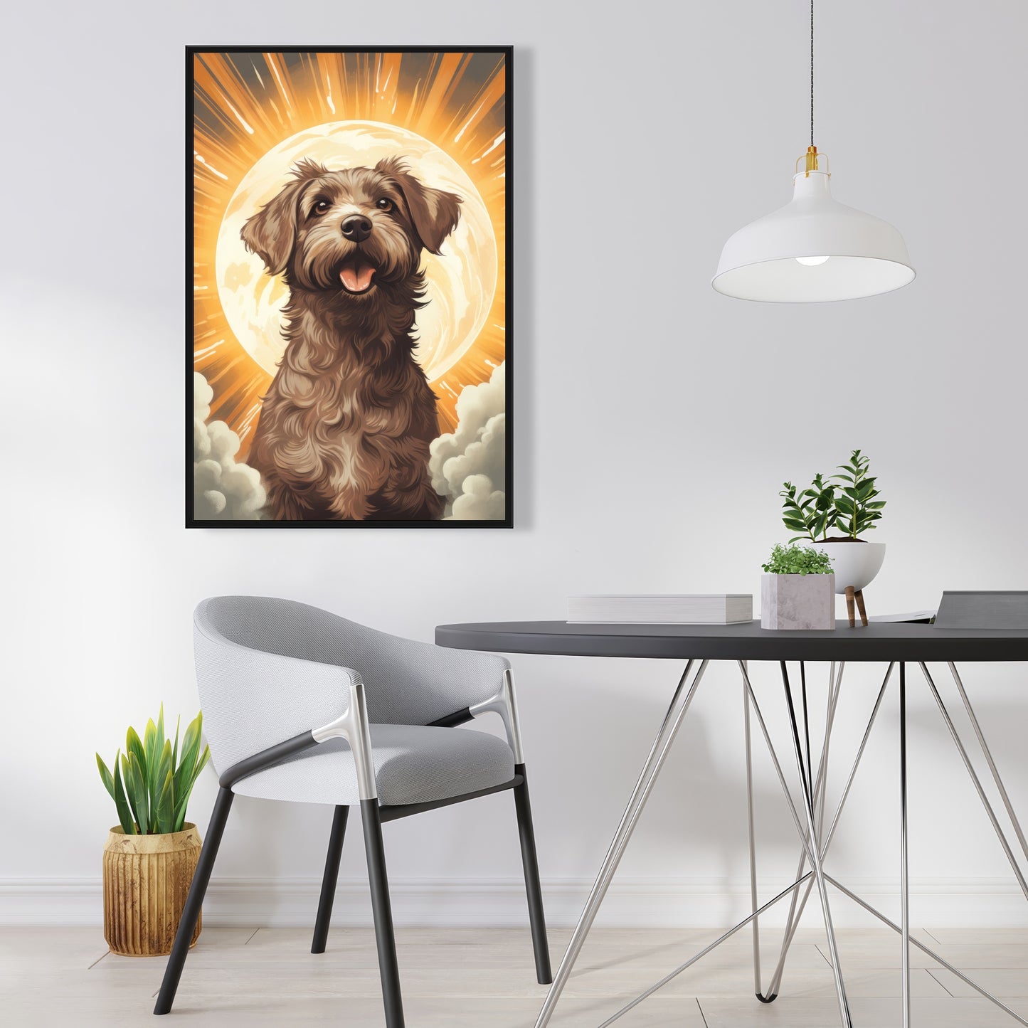 Pupper - 36"x36" Framed canvas