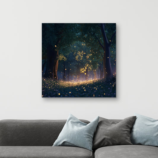 Glowing leaves - 32"x32" Canvas