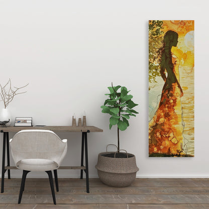 Peaceful Sun - Orange Canvas Art | Modern Style