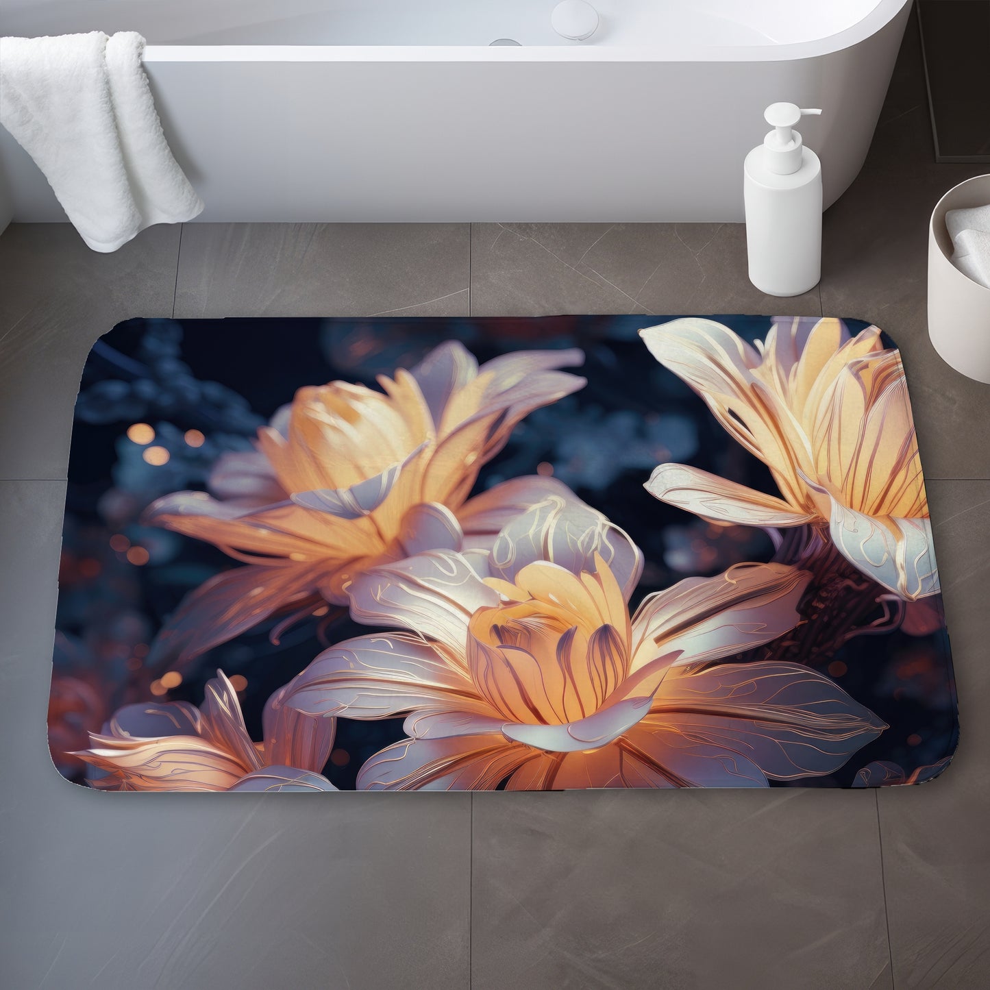 Pixie flowers - 17"x24" Bath mat