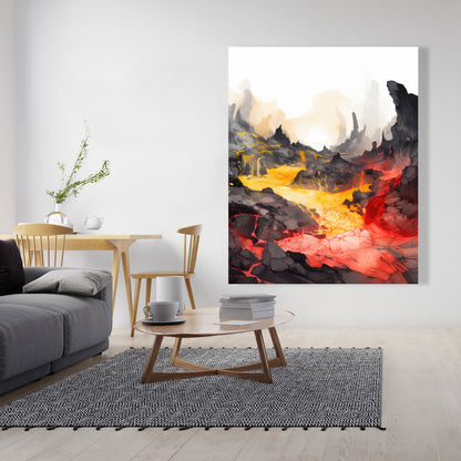 Hot and flowing - Red Canvas Art for Home Decor