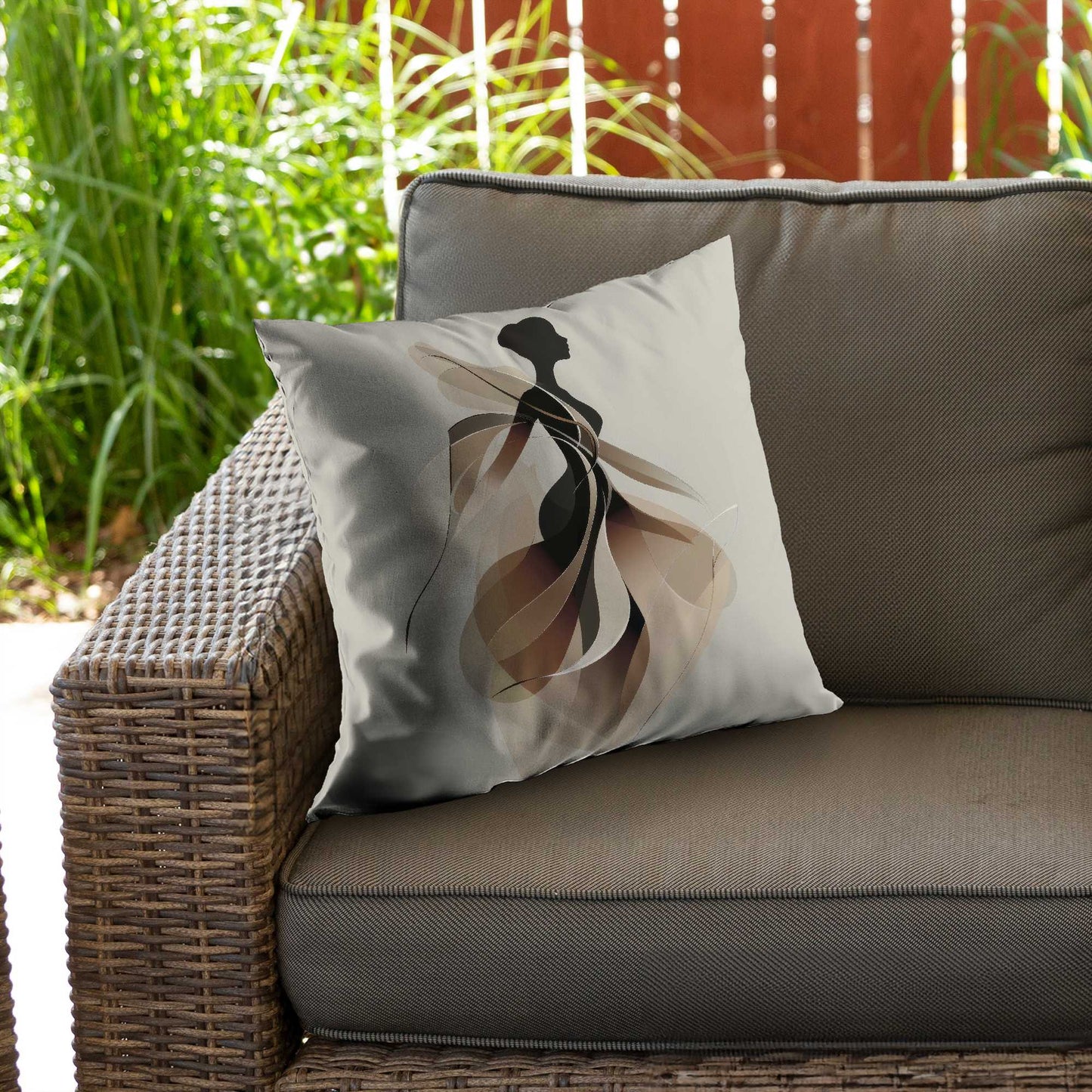 Classy Silhouette Poly Twill Throw Pillow - Chic Home Decor