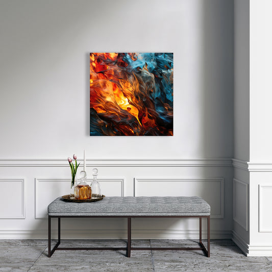 Crystallized fire - 24"x24" Canvas