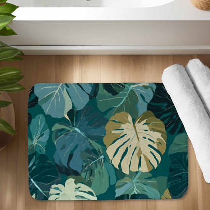 Tropical Leaf Veil Bath Mat - Stylish Home Decor Rug