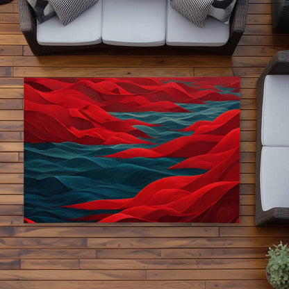 Tapis d'extérieur Mer Rouge | Accent de décoration élégant