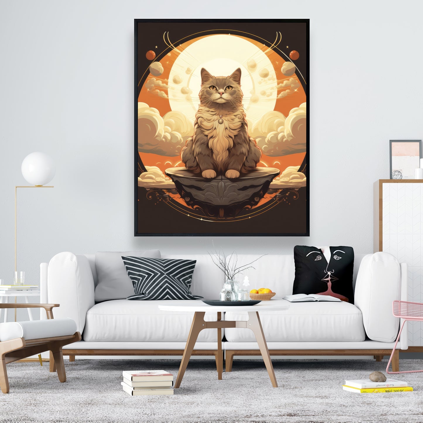 The overlord - Gray Framed Canvas for Elegant Home Decor
