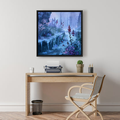 Valley of ice - 36"x36" Framed canvas
