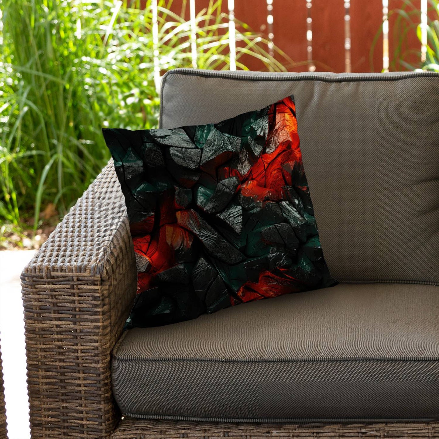 Hiding under - Throw pillow - Print on demand