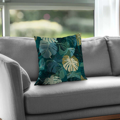 Tropical Leaf Veil Throw Pillow - Stylish Home Decor Accent