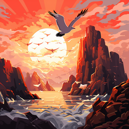 Isles of omen - 32"x32" Canvas