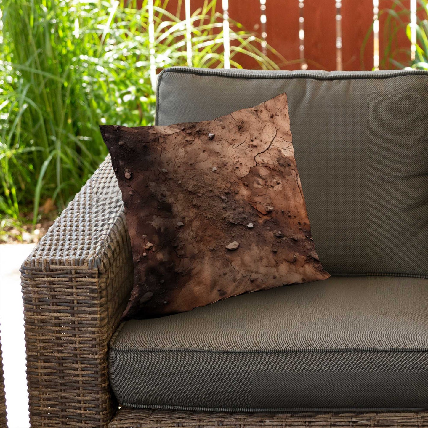 Mud and Stones Poly Twill Throw Pillow | Home Decor Accent