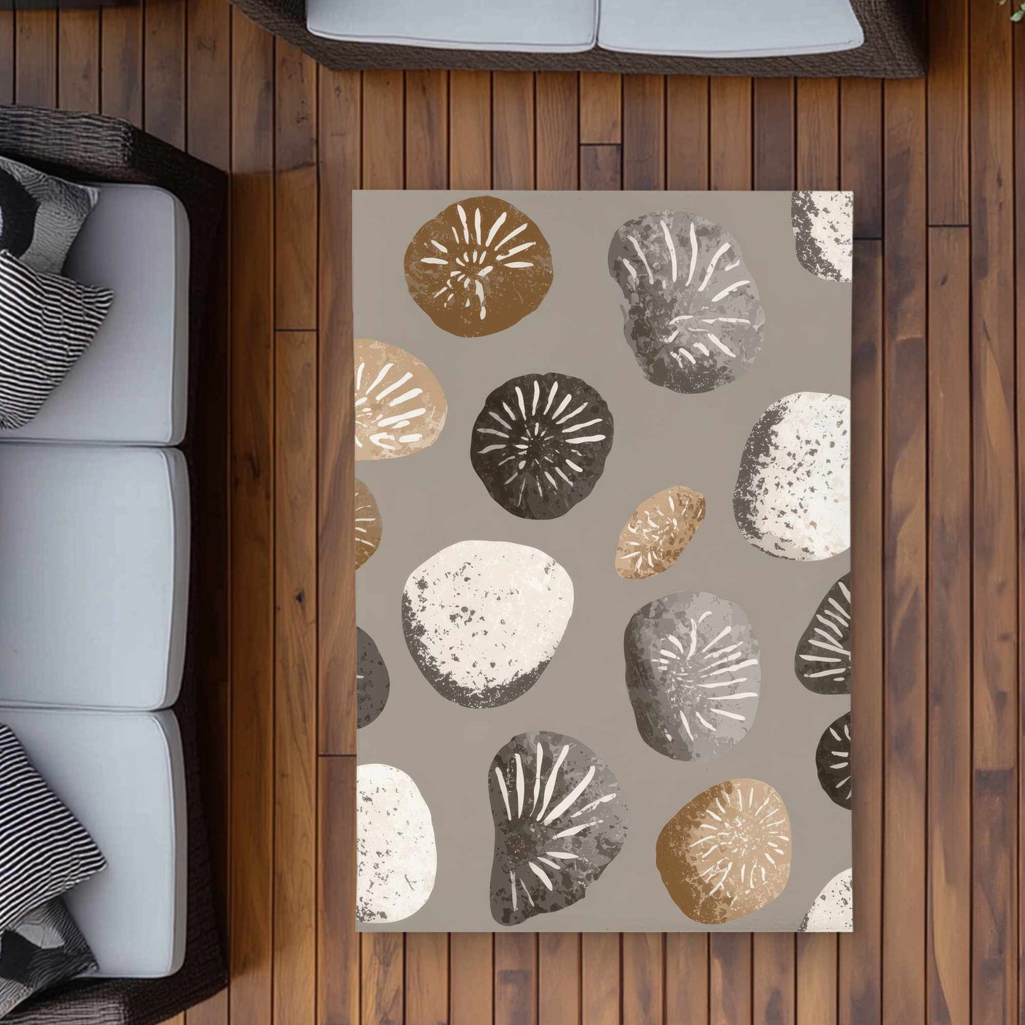 Tapis d'extérieur Earthstone Echoes | Décoration élégante pour la maison